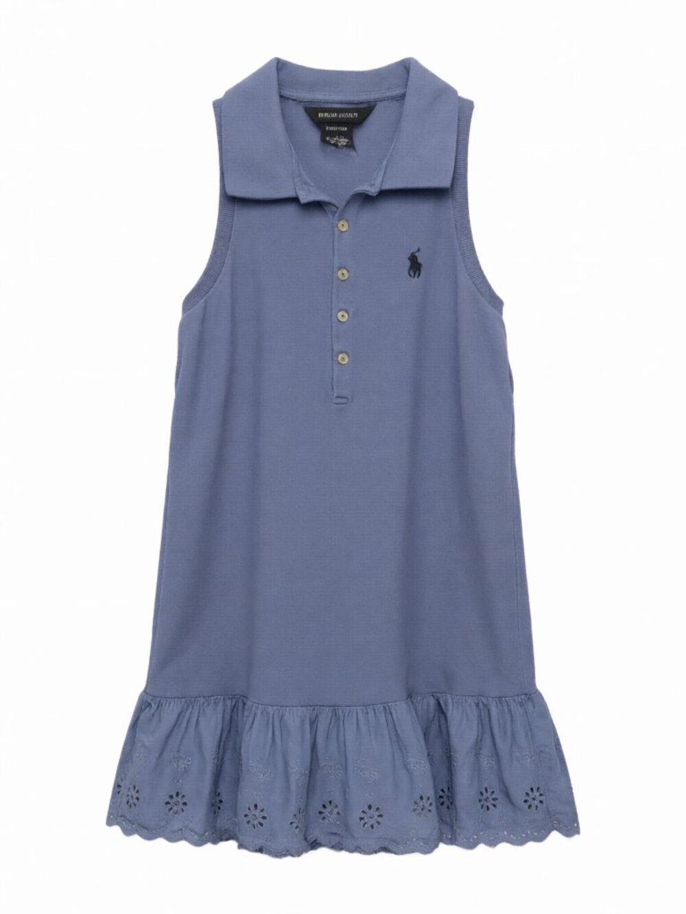 Ralph Lauren Girls' Girls Sleeveless Polo Dress M Blue